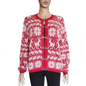 Croft & Barrow Silk Blend Christmas Cardigan